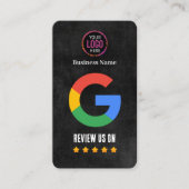 GoogleレビューQRコード Google評価をタップしてレビュー 名刺 (正面)