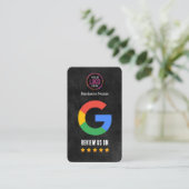 GoogleレビューQRコード Google評価をタップしてレビュー 名刺 (スタンド正面)