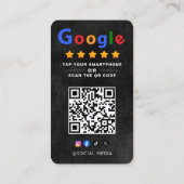 GoogleレビューQRコード Google評価をタップしてレビュー 名刺 (裏面)
