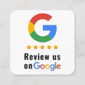 GoogleレビューQRコード Google評価 スクエア名刺 (正面)