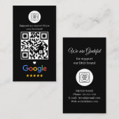 GoogleレビューQRサンクス ブラック 名刺 (正面/裏面)