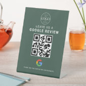GoogleレビューQRディスプレイ グリーン 台座サイン (インサイチュ)