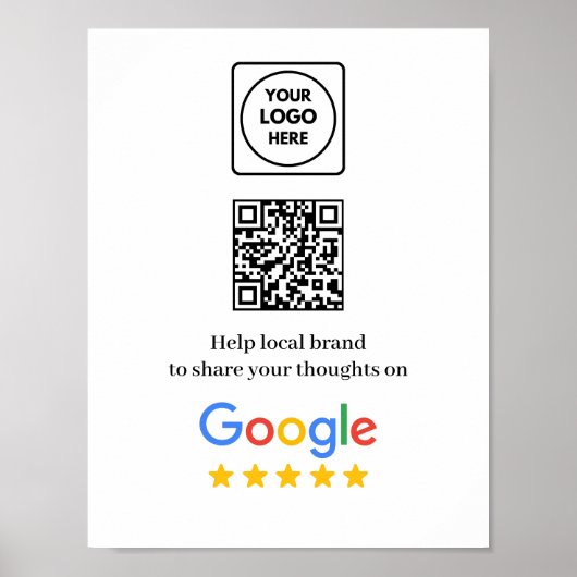 GoogleレビューQRモダンポスター ポスター (正面)