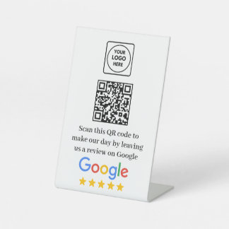 GoogleレビューQRリンクモダンディスプレイ 台座サイン