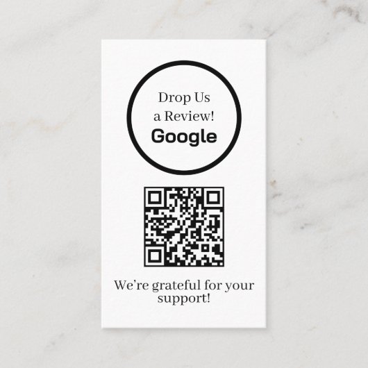 GoogleレビューQR|カスタムビジネスフィードバックリンク 名刺 (正面)