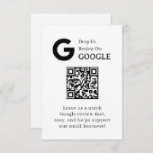 GoogleレビューQR | ビジネスフィードバックリンク エンクロージャーカード (正面/裏面)