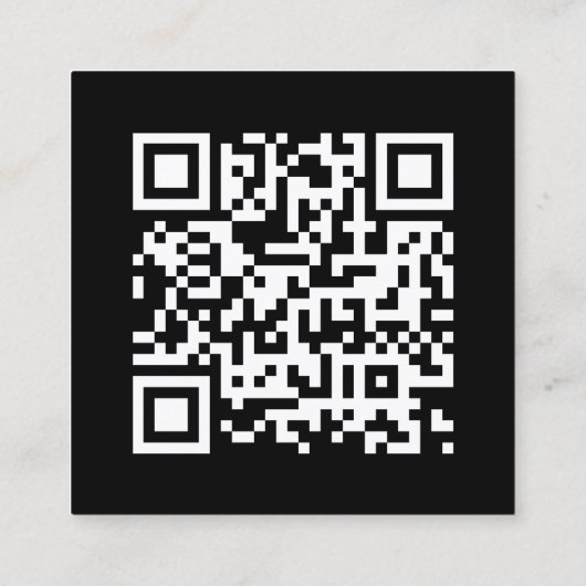 GoogleレビューusブラックビジネスありがとうQRコード スクエア名刺 (裏面)