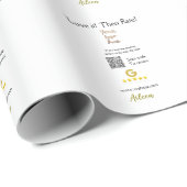 Googleレート米国レビュー注文購入ビジネスQR ラッピングペーパー (ロールコーナー)