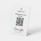 GoogleロゴレビューQRコードビジネス 台座サイン (正面)