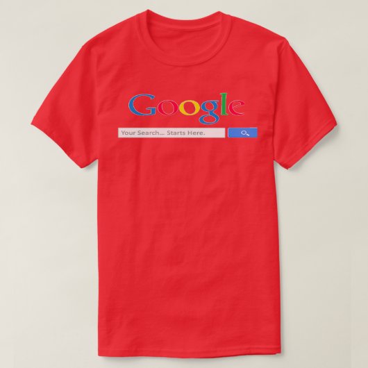 Google検索エンジン Tシャツ (デザイン正面)