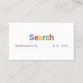 Google検索、検索結果、Googleインスパイアード 名刺 (正面)