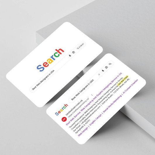 Google検索、検索結果、Googleインスパイアード 名刺
