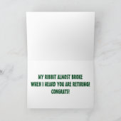 GOOGLE目のカエル – 定年おもしろい カード (内部)