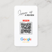 Google離れのQRコードビジネスをレビューありがとう 名刺 (正面)