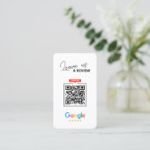 Google離れのQRコードビジネスをレビューありがとう 名刺 (スタンド正面)