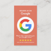 Google レビュー | レビューを書く テラコッタQRコード 名刺 (裏面)