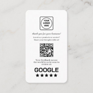 Google レビュー QR カスタムビジネスフィードバックリンク 名刺