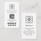 Google レビュー QR | カスタムビジネスフィードバックリンク 名刺 (正面/裏面)