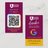 Google Bewertungskarte mit QR code  名刺 (正面/裏面)