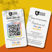 Google Bewertungskarte mit QR code 名刺