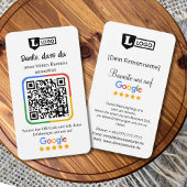 Google Bewertungskarte mit QR code 名刺