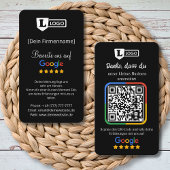 Google Bewertungskarte mit QR code 名刺