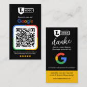 Google Bewertungskarte mit QR code  名刺 (正面/裏面)