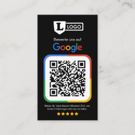 Google Bewertungskarte mit QR code  名刺