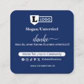 Google Bewertungskarte mit QR code Business Card  スクエア名刺 (裏面)