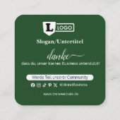 Google Bewertungskarte mit QR code Business Card  スクエア名刺 (裏面)