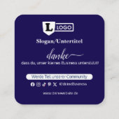 Google Bewertungskarte mit QR code Business Card  スクエア名刺 (裏面)