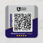 Google Bewertungskarte mit QR code Business Card  スクエア名刺 (正面)
