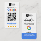 Google Bewertungskarte mit QR code Business Card  名刺 (正面/裏面)