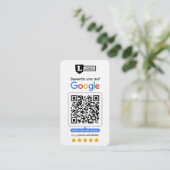 Google Bewertungskarte mit QR code Business Card  名刺 (スタンド正面)
