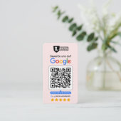 Google Bewertungskarte mit QR code Business Card  名刺 (スタンド正面)