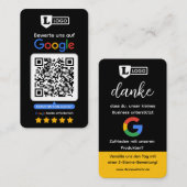 Google Bewertungskarte mit QR code Business Card  名刺 (正面/裏面)