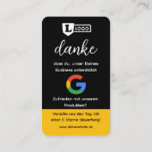 Google Bewertungskarte mit QR code Business Card 名刺 (裏面)