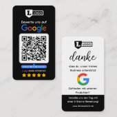Google Bewertungskarte mit QR code Business Card  名刺 (正面/裏面)