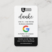 Google Bewertungskarte mit QR code Business Card  名刺 (裏面)