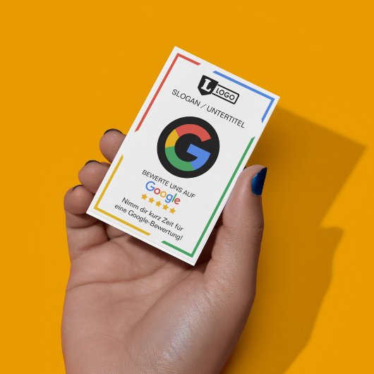 Google Bewertungskarte with QR code Business Card  名刺