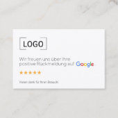 Google Bewertungskarten Visitenkarte  名刺 (正面)