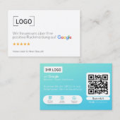 Google Bewertungskarten Visitenkarte  名刺 (正面/裏面)