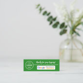 Google Business Review Green Minimalist コーリングカード (スタンド正面)