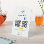 Google Facebook レビューQRコードスタンド看板 台座サイン (インサイチュ)