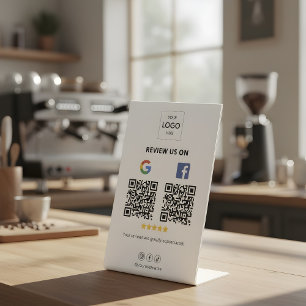 Google Facebook レビューQRコードスタンド看板 台座サイン