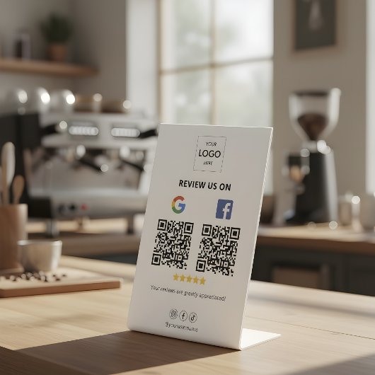 Google Facebook レビューQRコードスタンド看板 台座サイン