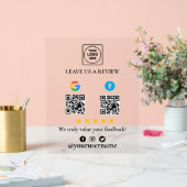 Google Facebook Review QR Acrylic Sign アクリルサイン (ウェディング)