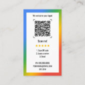 Google Mapsのレビューとレーティングカード 名刺 (裏面)