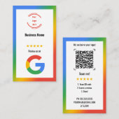 Google Mapsのレビューとレーティングカード 名刺 (正面/裏面)