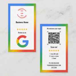 Google Mapsのレビューとレーティングカード 名刺